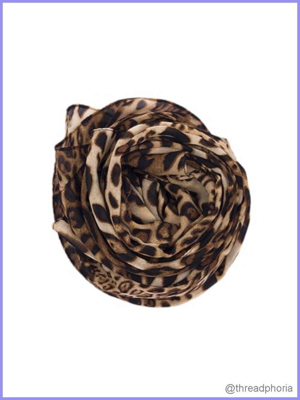 Silky Chiffon Scarf Large Leopard Print Soft Bandana Shawl Wrap
